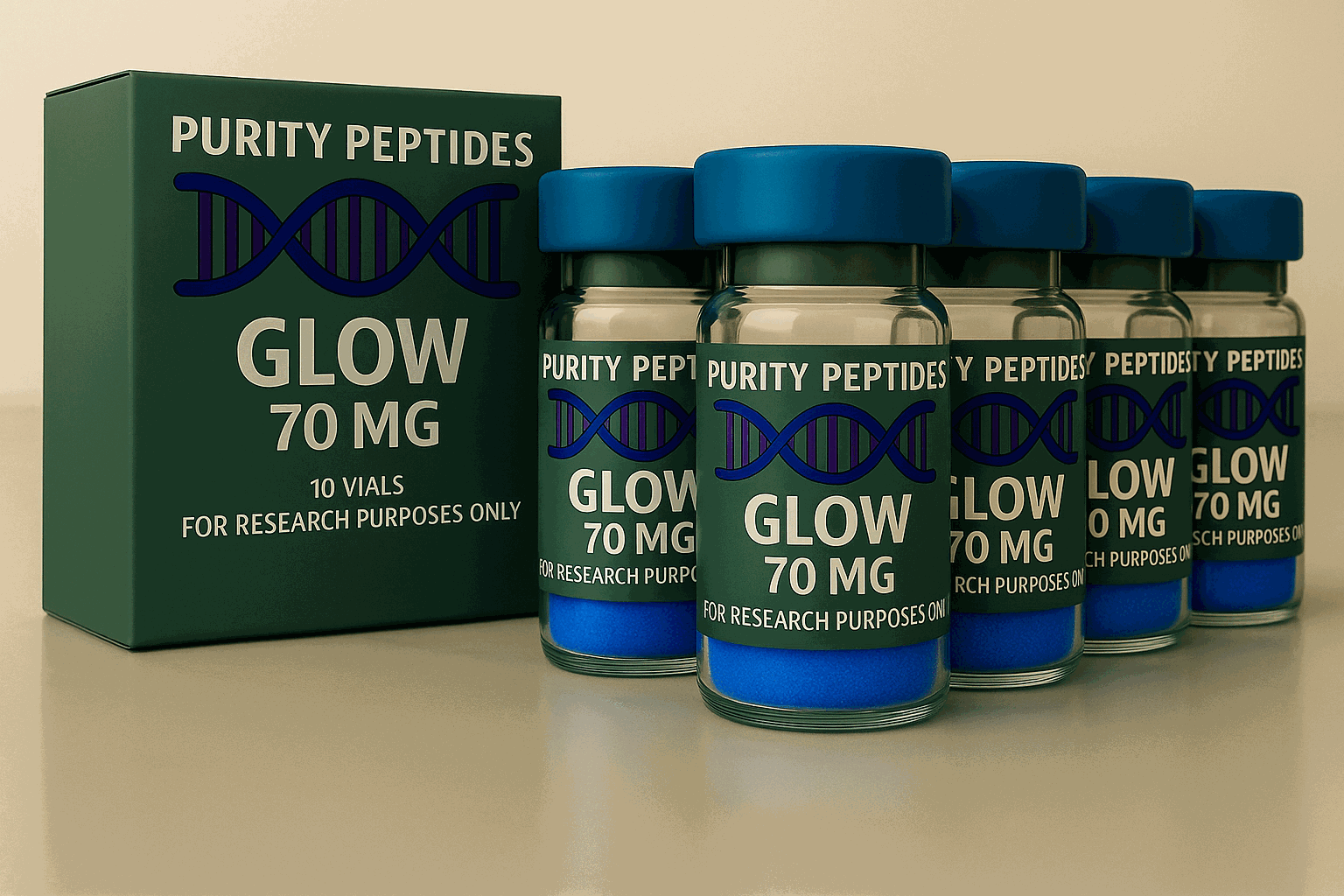 Glow 70mg Box of 10 vials