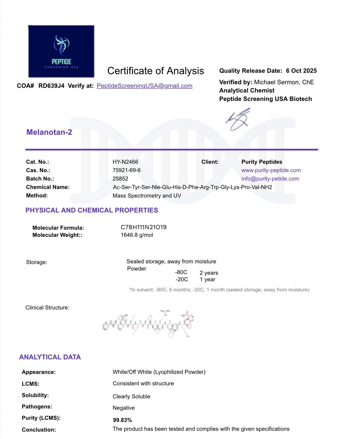 Melanotan–2 10mg Box of 10 vials